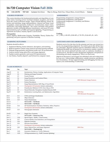 Thumbnail of the 16-720 syllabus